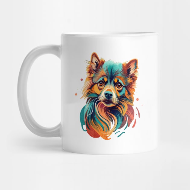 Modern Abstract Pomeranian Artwork - A colorful explosion by Tintedturtles